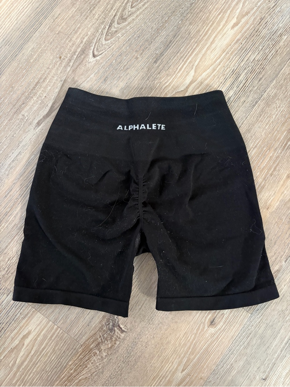 Alphalete Black High-Waist Scrunch Shorts